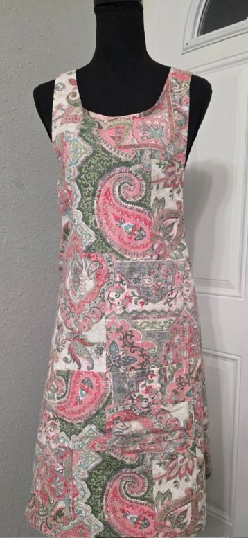 Paisley Japanese-style crossback apron
